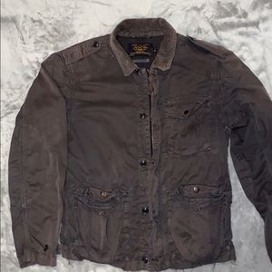 Vintage J. Crew Jacket—Brown with Brass Buttons